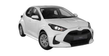 white toyota yaris evince rentalcar